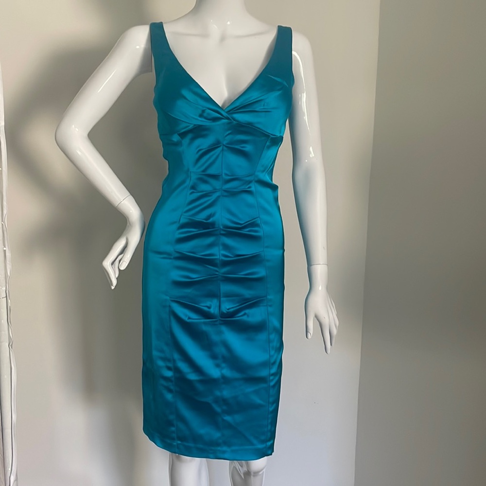 Sleeveless, sexy elegant dress, turquoise, 8